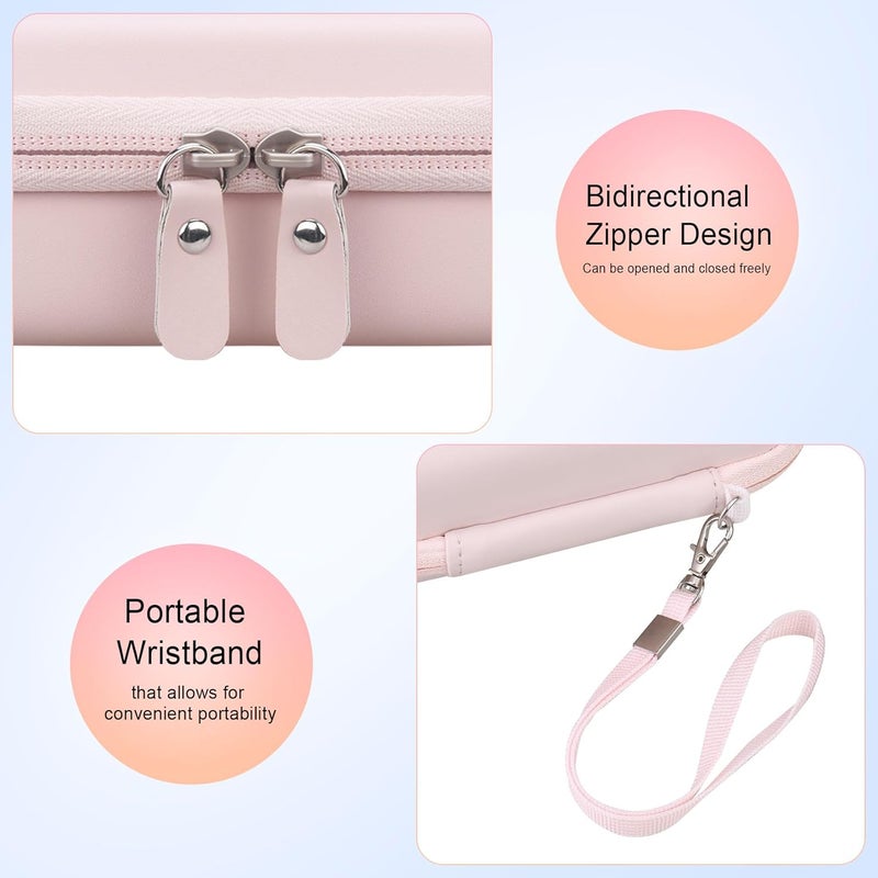 Elonbo Carrying Case for Blinger Dazzling Starter Kit, Blinger Kids Glam Collection Starter Kit Storage Bag, Kids Hair Styling Tool Travel Organizer Holder, Pocket fits Gems Rhinestones, Light pink - Image 4